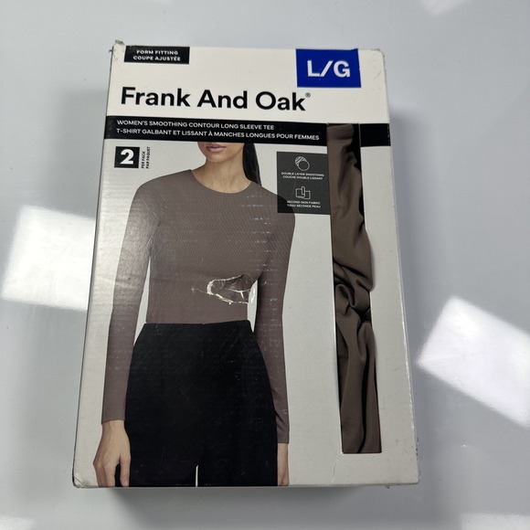 Tops - Frank And Oak Women's Smoothing Contour Long Sleeve Tee 2-Pack LG